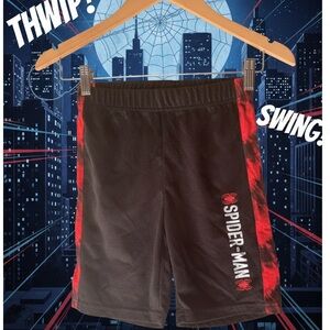 Marvel Spider-Man Black Shorts with Red Highlights